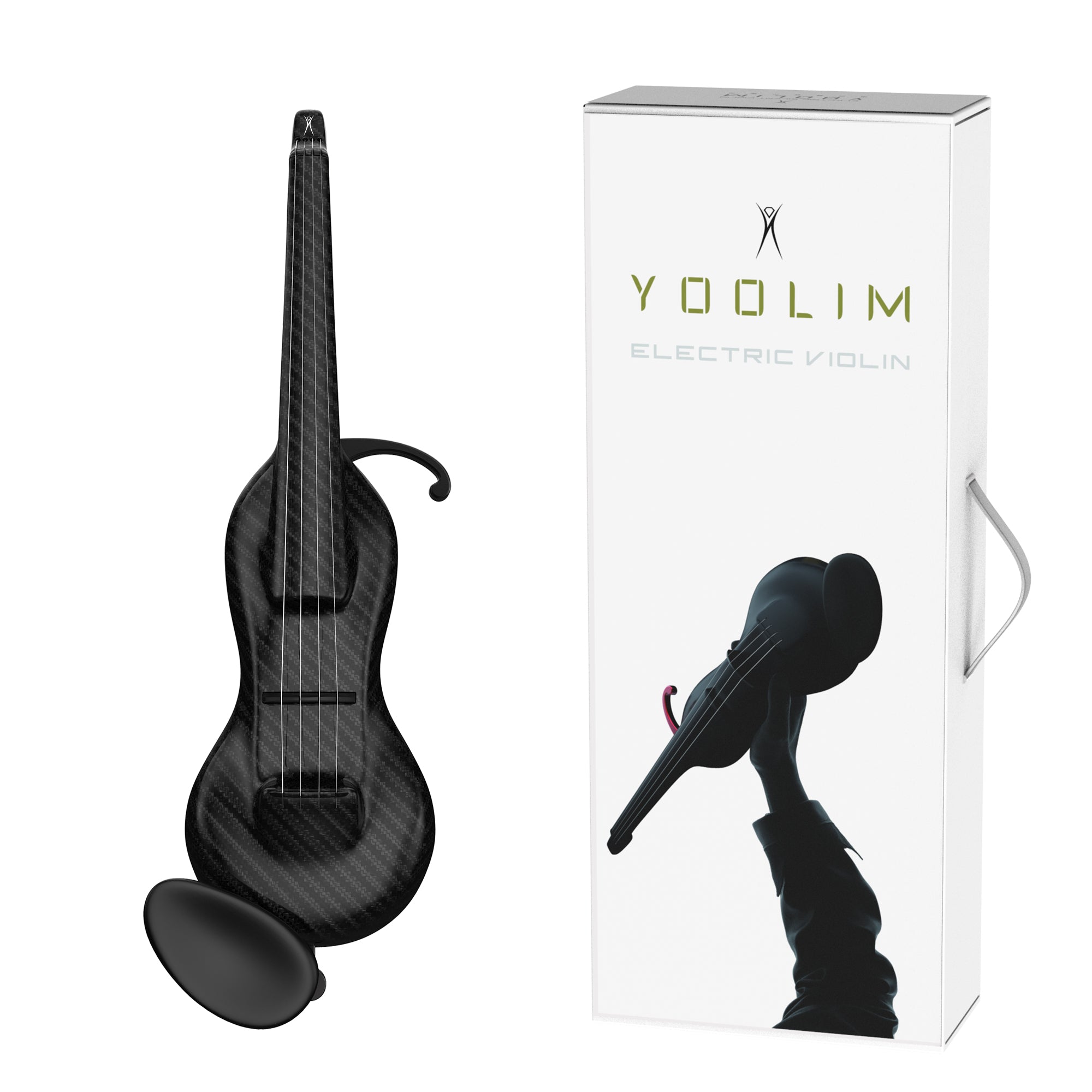 NOVIA 4/4 Electric Violin Carbon Fiber Violins Silent Violino Headless Design Patented