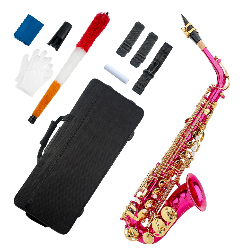 NAOMI Eb Alto Saxophone Brass Gold Lacquer E Flat Alto Sax Woodwind Instrument