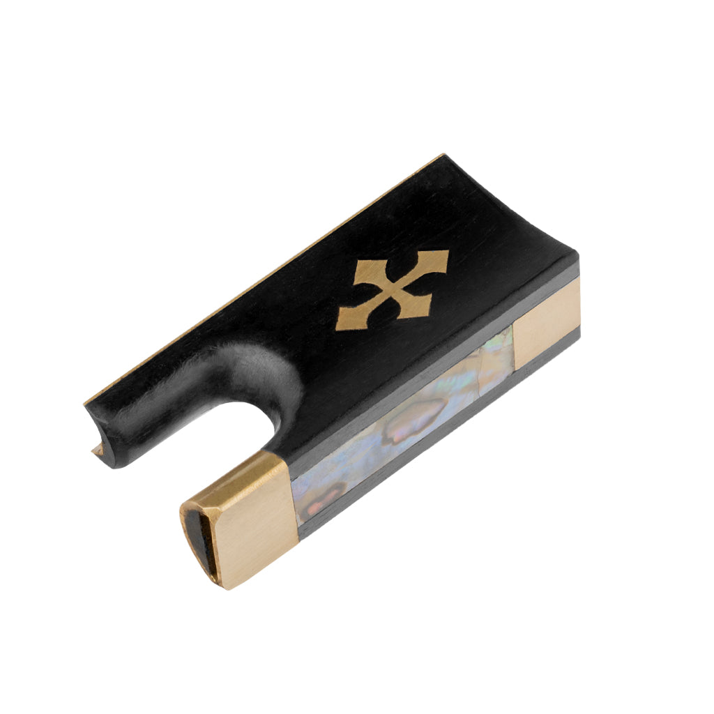 NAOMI 4/4 Violin Bow Ebony Frog Brass Coordinate Pattern Inlay Violin Parts Luthier Repair Accessories