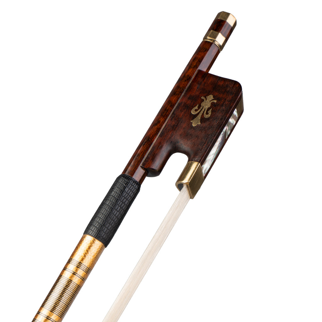NAOMI Selected Snakewood Cello Bow 4/4 Cello Bow With Snakewood Frog w/ Fleur de Lis Snakewood Frog