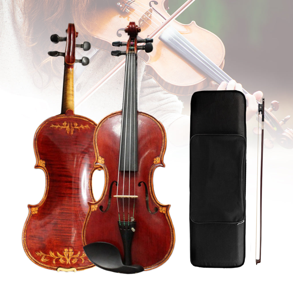 NAOMI 4/4 Violin Advanced Level PRO Master 1716 Antique Stradi Style Violin 4/4 European Wood Carved Flower