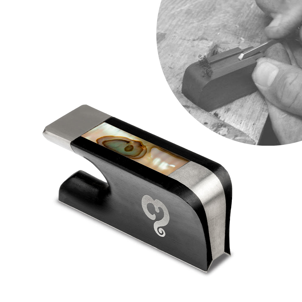 NAOMI  Ebony Cello Bow Frog for 4/4 Cello Bow Parts Cloud Pattern Inlay