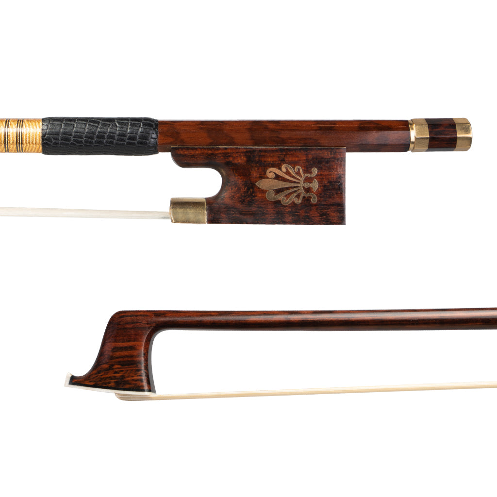 NAOMI Professional Snakewood Bow  4/4  Violin/Fiddle Bow W/ Peacock Pattern Snakewood Frog