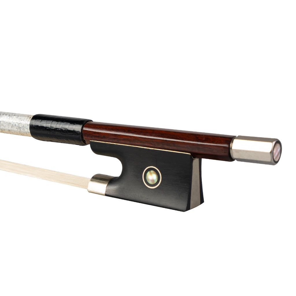 NAOMI 4/4 Violin Bow Brazilwood Bow Octagonal Stick Cupronickel Accessories Ebony Frog W/ Paris Eye Inlay Student Bow
