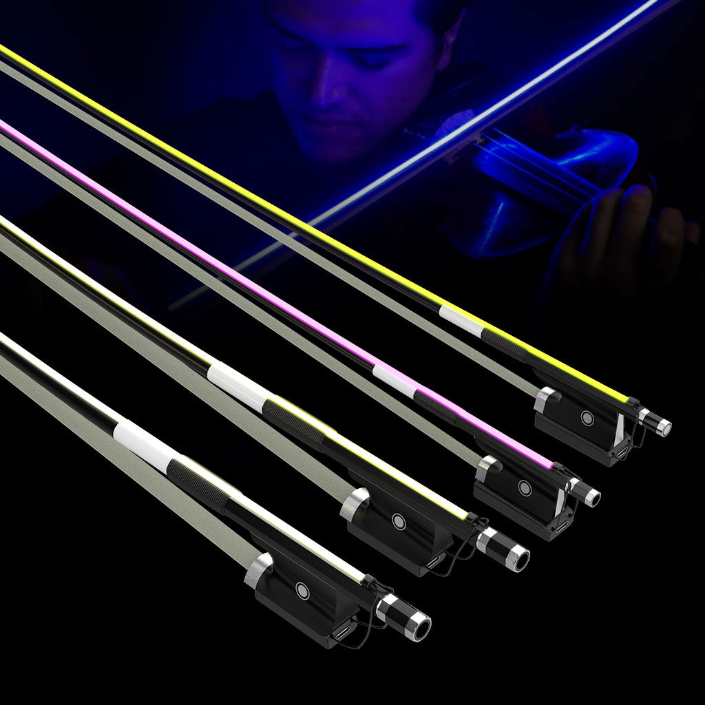 [YOOLIM DESIGN] LED Light Double Bass Bow Carbon Fiber Bow Rechargeable Battery Type-c Input Exciting Lighting Effects