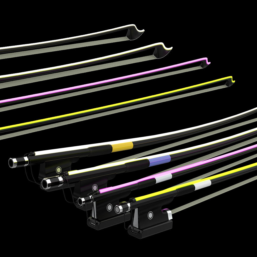 [YOOLIM DESIGN] LED Light Double Bass Bow Carbon Fiber Bow Rechargeable Battery Type-c Input Exciting Lighting Effects