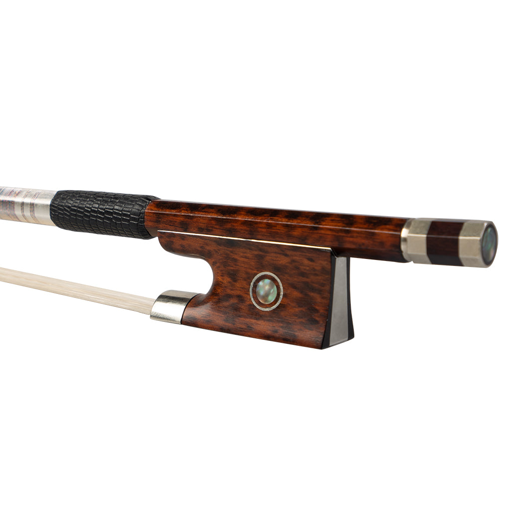 NAOMI Snakewood Fiddle Bow 4/4 Violin Bow Snakewood Lever With Paris Eye Snakewood Frog