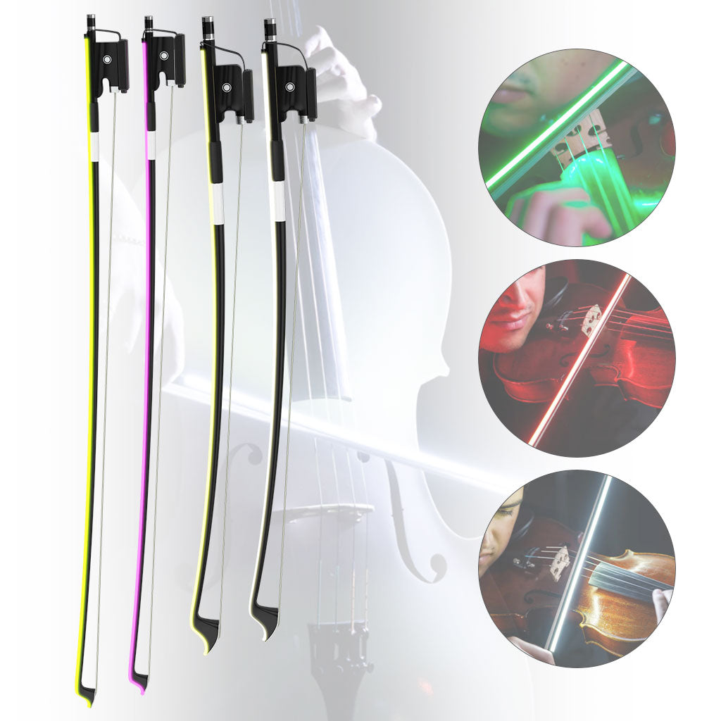 [YOOLIM DESIGN] LED Light Viola Bow Carbon Fiber Bow Rechargeable Battery Type-c Input Exciting Lighting Effects
