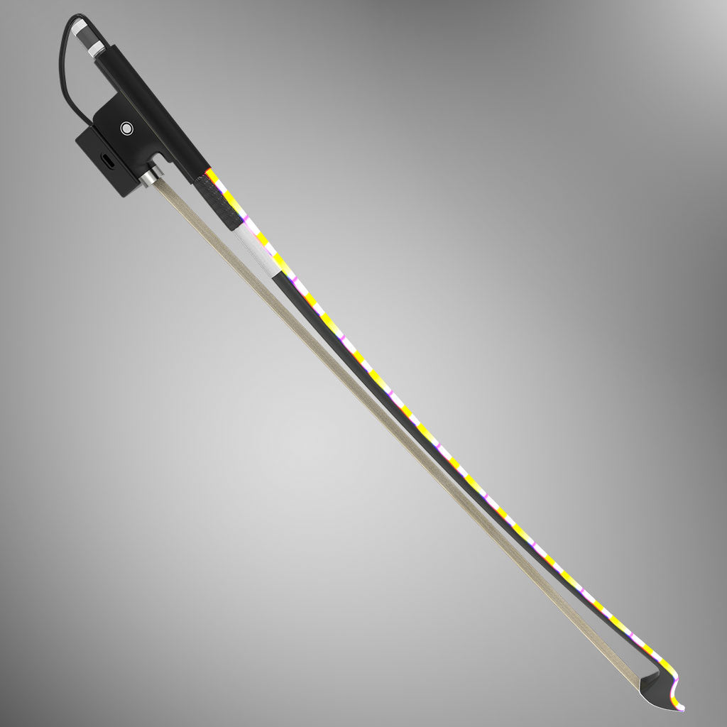 [YOOLIM DESIGN]Multi-coloured LED Light Bow Carbon Fiber Bow Rechargeable Battery Type-c Input Exciting Lighting Effects For Violin Viola Cello Double bass