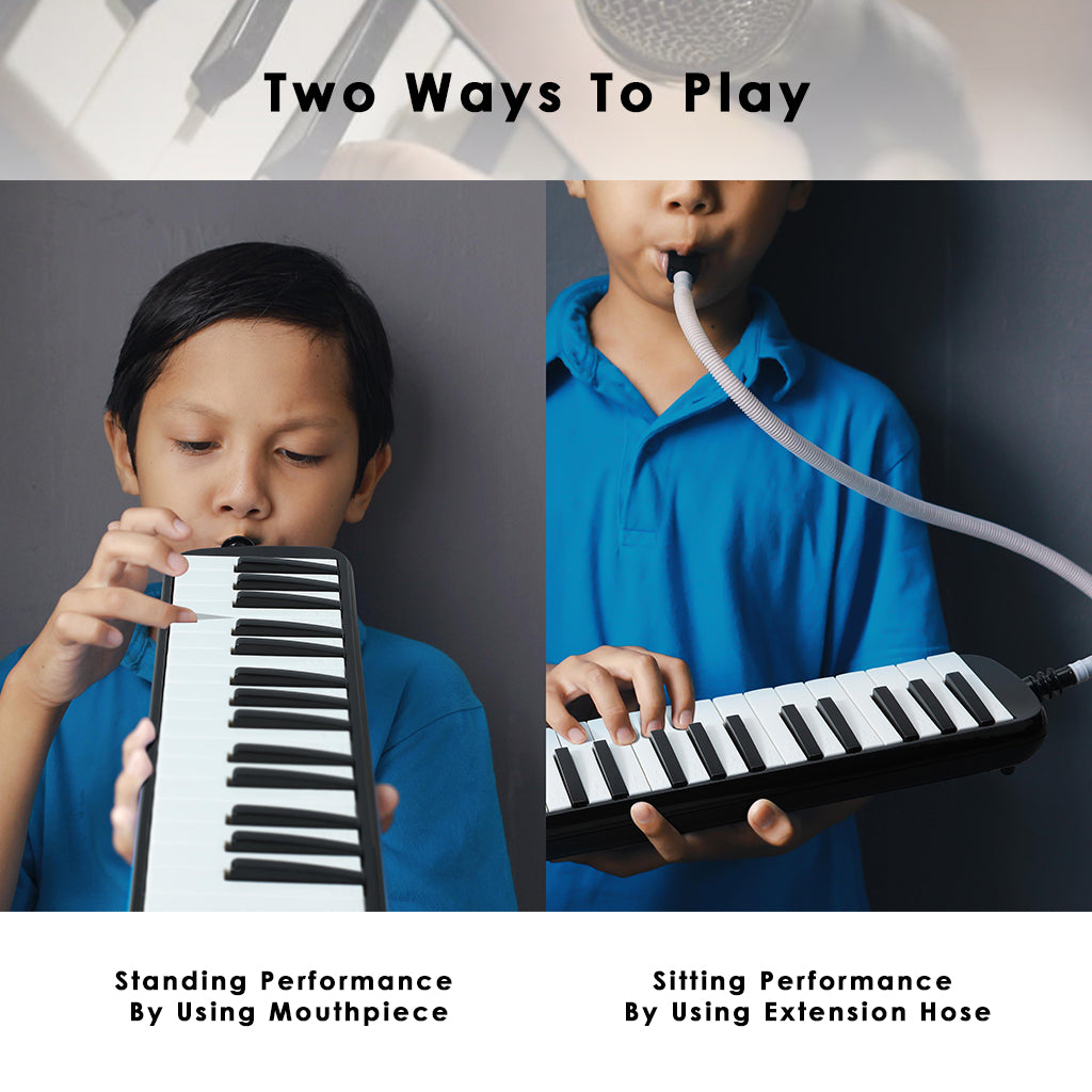 NAOMI 32 Keys Melodica Mouth Organ With Blowpipe And Mouthpiece Musical Instrument Air Piano Keyboard