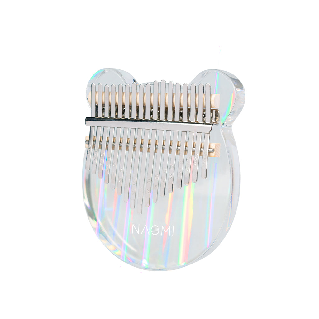 NAOMI Thumb Piano Rainbow Clear Kalimba Arcylic 17 Keys Kalimba Portable Finger Piano W/ Tuning Hammer Hard Case