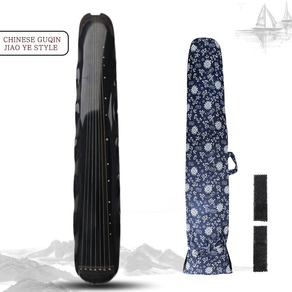 NAOMI Collection Level Guqin Jiao Ye Style 7 Strings Ancient Instrument Lacquered Aged Paulownia Guqin