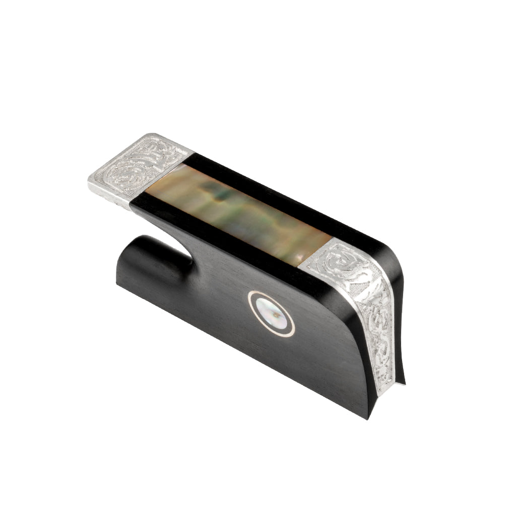 NAOMI Ebony Carved  Frog For Pernambuco Cello Bow Cupronickel Part Handmade