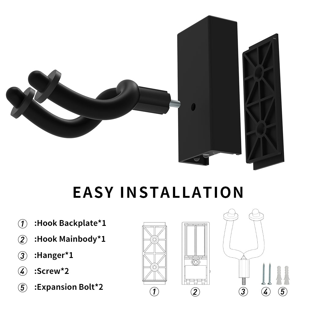 NAOMI White Color LED Guitar Hanger Atmosphere Light Shiny Guitar Wall Mount Bracket Holder