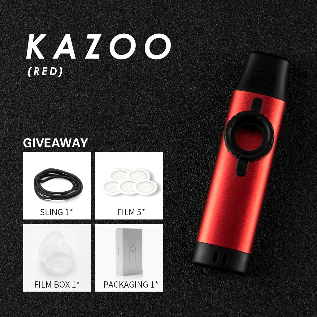 NAOMI Kazoos Whistle Flutes Diaphragm Mouth Aluminum Kazoos Instrument Kazoo Membrane Trumpet With Kazoo Box Kazoo Tent S/B/YB/R