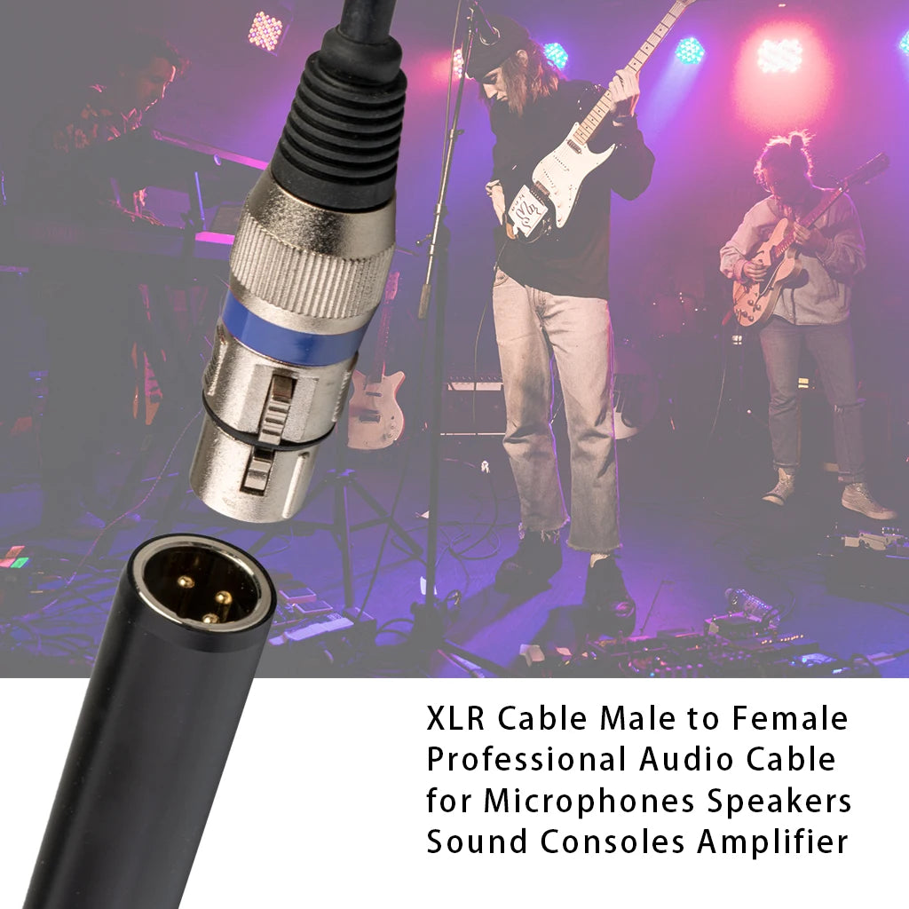 NAOMI XLR Male to XLR Female Microphone Cable 3M Audio Cable Audio Mic Splitter