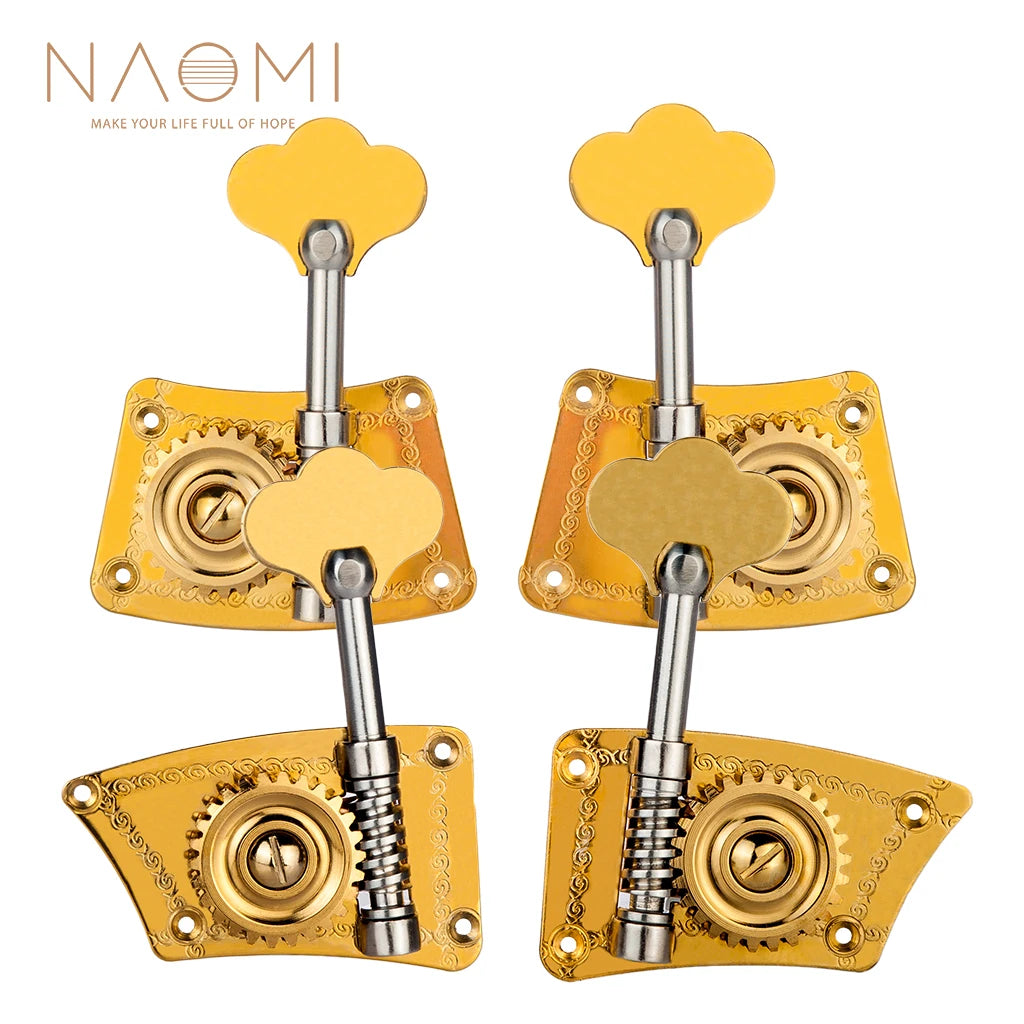 NAOMI Double Bass Tuning Pegs Tuner Set Dual Tuner Plate/Single Tuner/German Style Bass Tuner ContraBass Machine Head