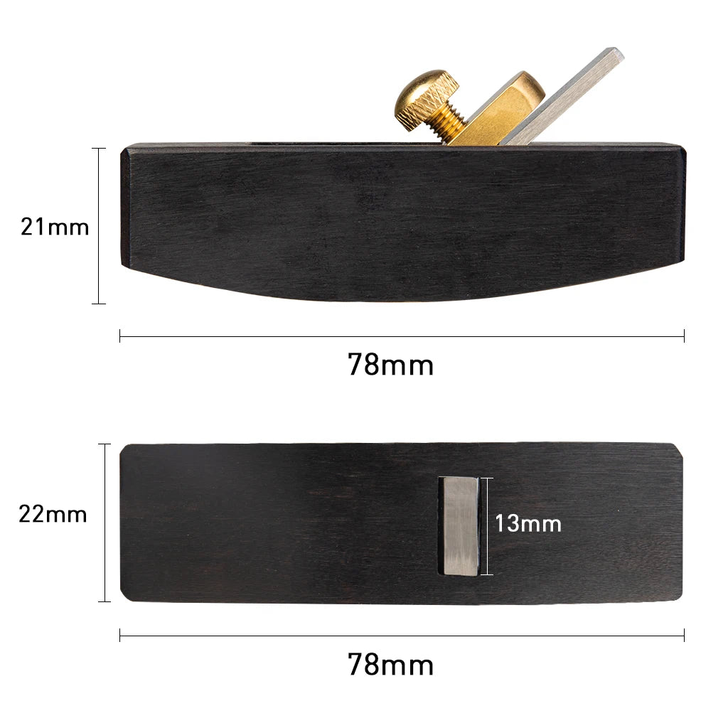NAOMI European-Style Ebony Mini Plane Thumb Planer 5 Kinds Length Brass Screw 13mm Stainless Steel Blade Width Luthier Tool
