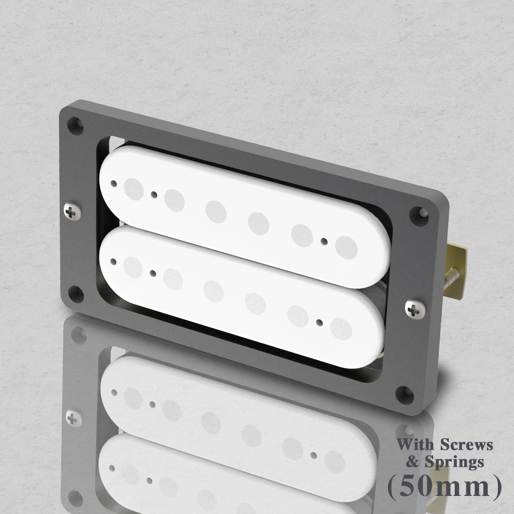 NAOMI Humbucker Neck Pickup 50mm Pole Spacing Ceramic Magnet High Output w/Black Cover Frame For LP SG Style Electric Guitar