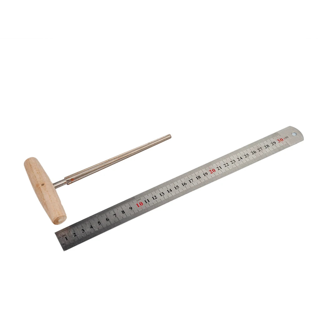 NAOMI Cello Peg Hole Reamer 1:17 Taper Wood Handle+Steel Reamer Cello Luthier Tools Durable HSS Steel Easy To Use
