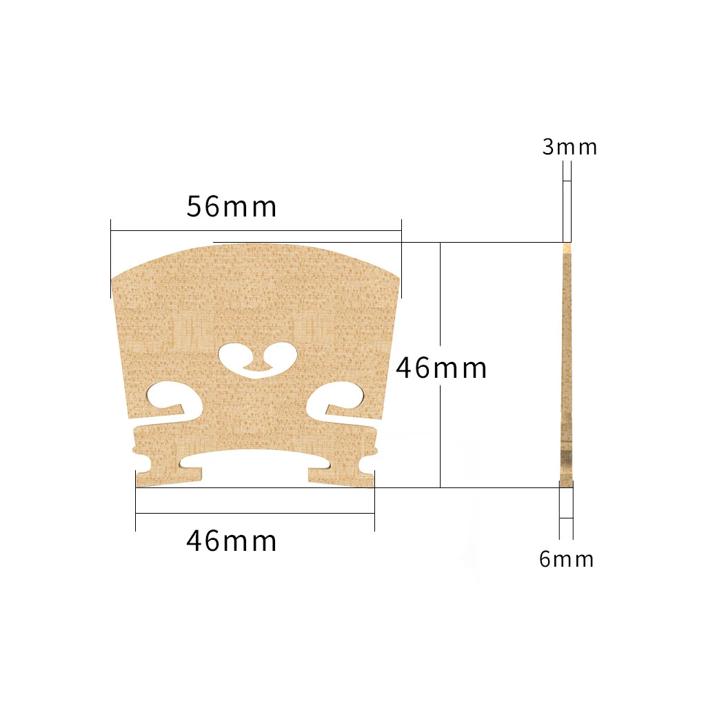 NAOMI 1PC- Standard Maple Bridge 15'' 16'' Viola Bridge For Student Player