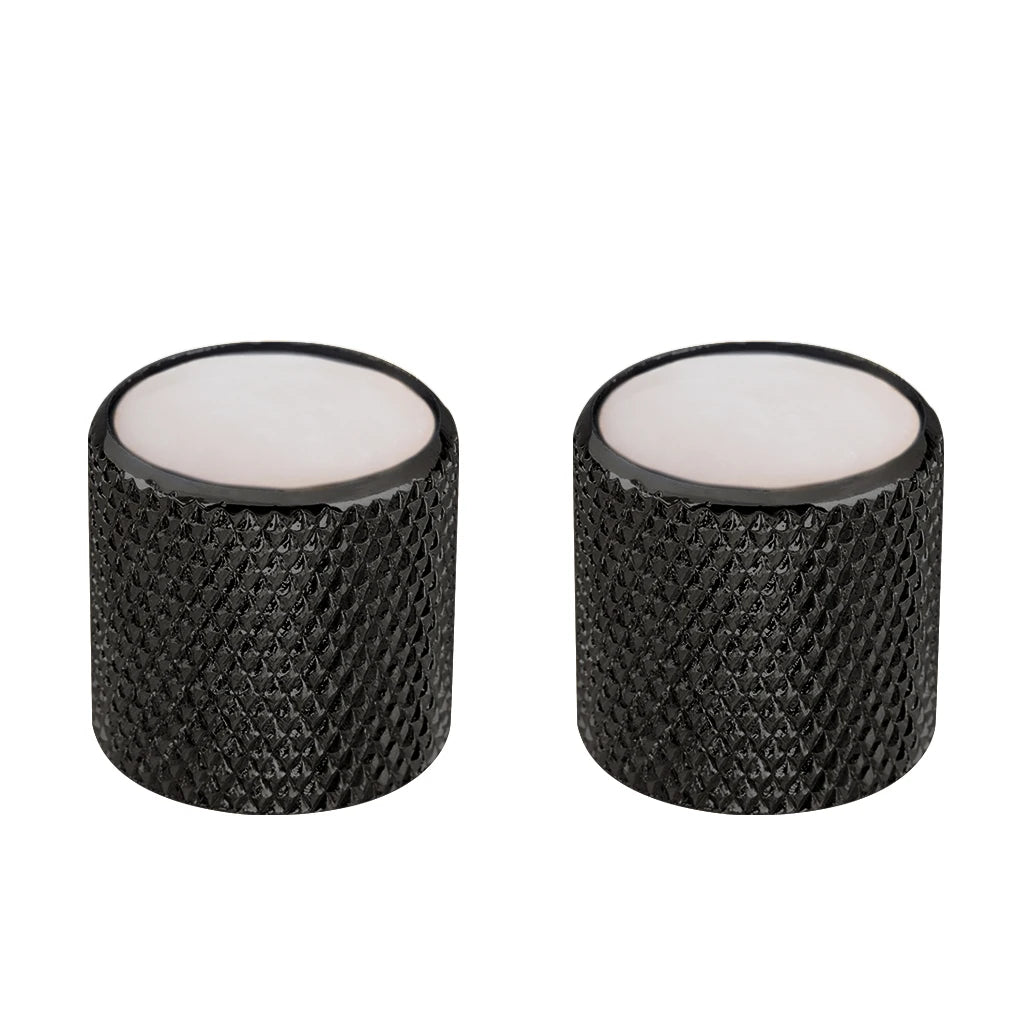 NAOMI 2pcs/1set Tele Pearl Top Guitar Dome Knobs Bass Knob Brass Knob Volume Tone Control Knobs Golden/Chrome/Black