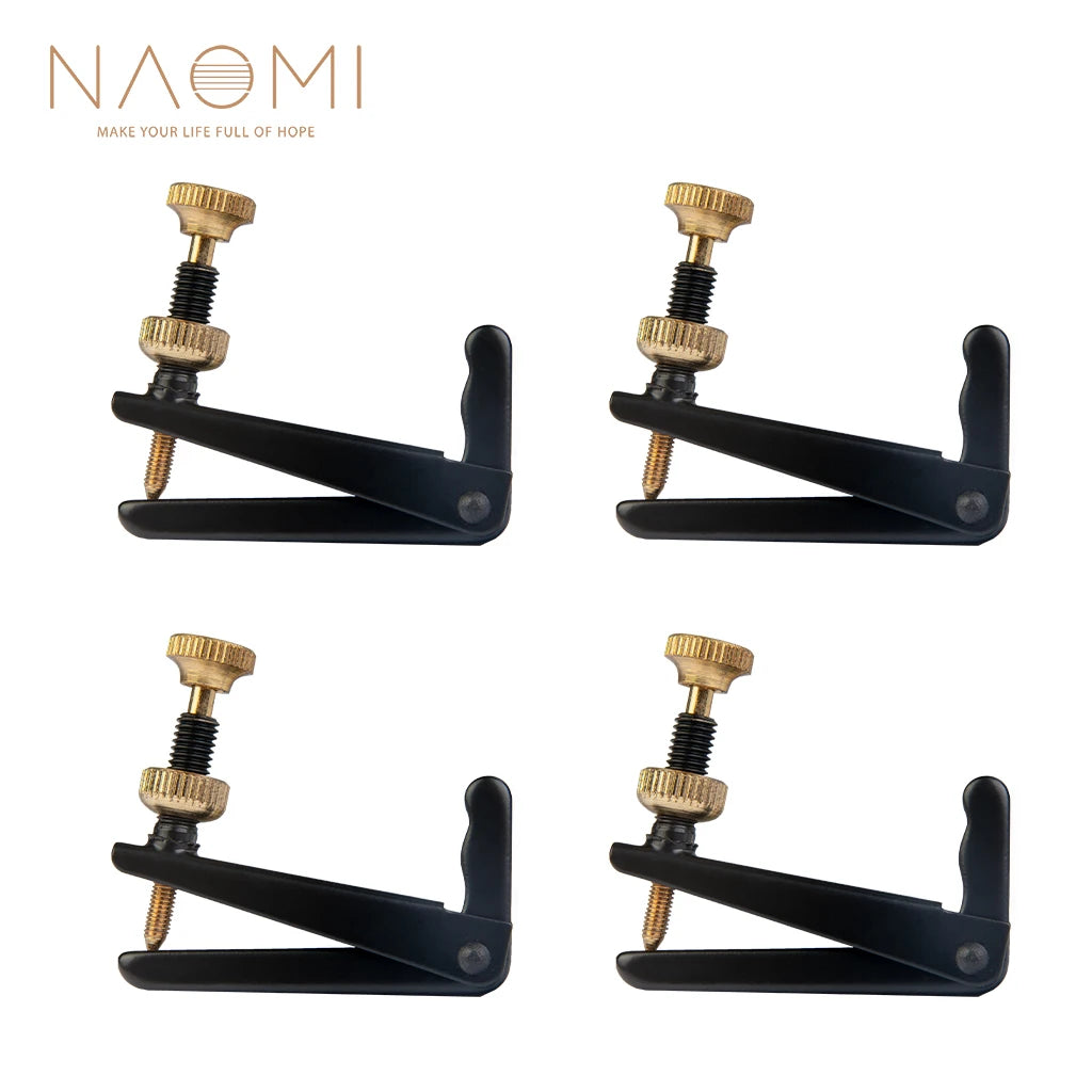 NAOMI 4pcs/1set Cello Fine Tuners Cello Parts String Adjuster Fine Tuner 3/4-4/4 Black/ Golden/Silver Cello Parts Accessories