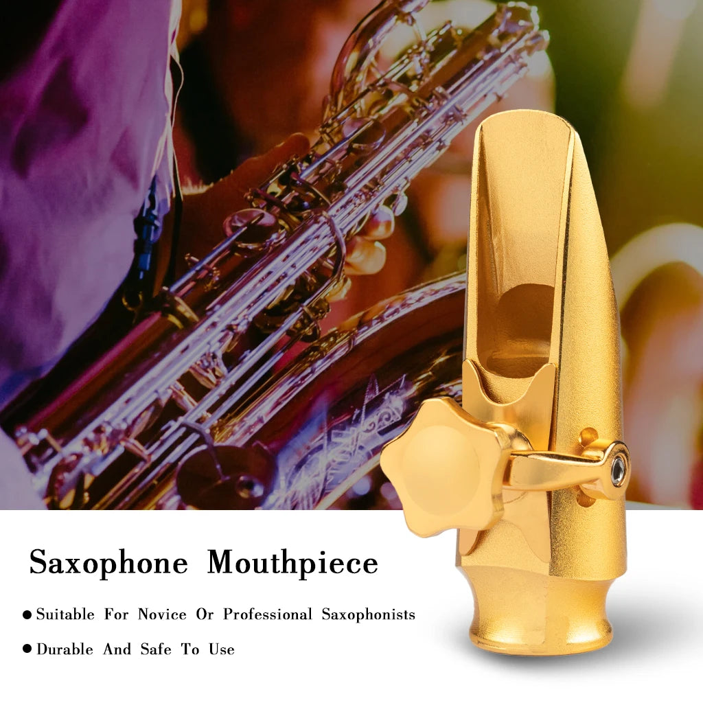 NAOMI Professional Soprano Saxophone Mouthpiece w/Cap And Adjustable Sax Ligature Size 5.6.7.8.9 Step Baffle