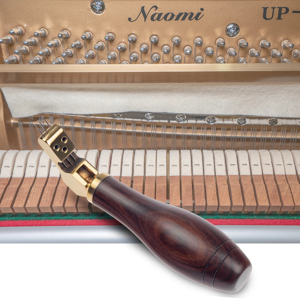 NAOMI Professional Piano Pickers Revolvable Copper Rosewood Handle Pickers Piano Maintenance Tool Voicing Tool