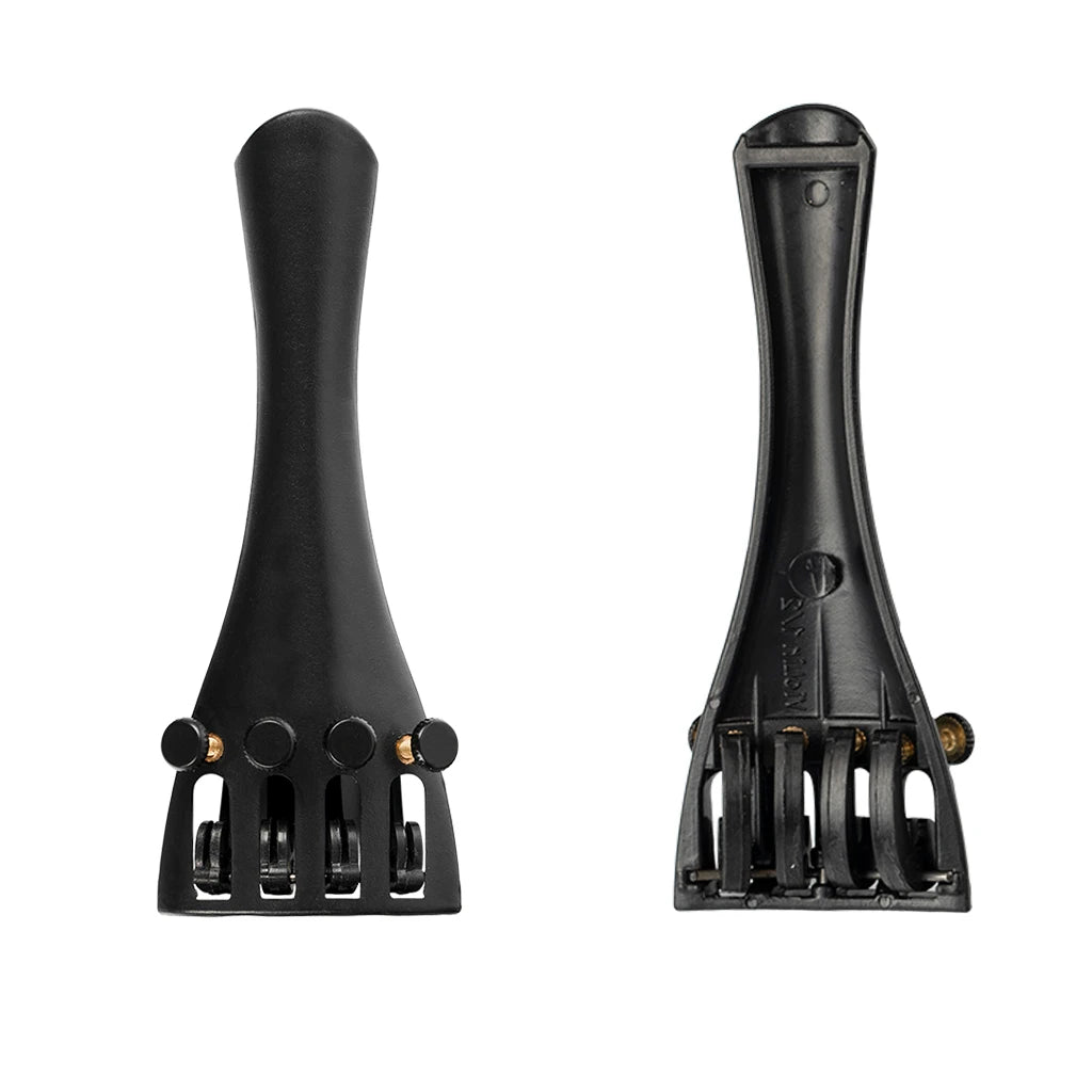 NAOMI 4/4 3/4 1/2 1/4 1/8 Violin Plastic Violin Tailpiece Set Including Tailpiece+Chinrest+Endpin+Tail Gut+4 Tuning Pegs SET