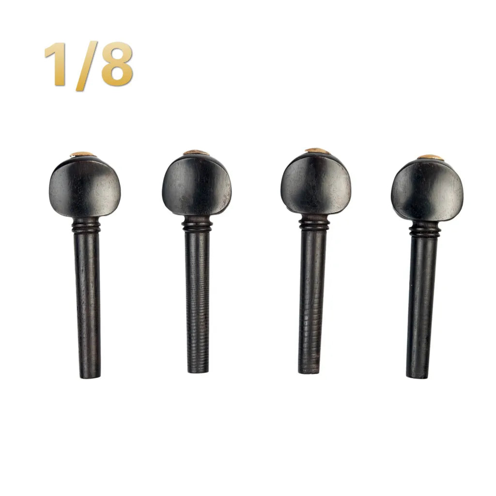 NAOMI 4pcs/1set Violin Tuning Pegs Ebony Wood Tuning Pegs w/ Gold Tips Unfitted Undrilled For 4/4-1/8 Violin