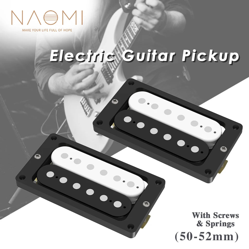 NAOMI 2pcs Humbucker Pickup Double Coil Ceramic Magnet Pickup Electric Guitar Parts Replacement Neck And Bridge Pickup Set