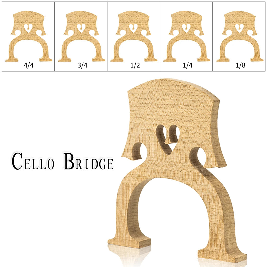NAOMI Master A Grade Maple Cello Bridge Brazil Style Maple Bridge 4/4 3/4 1/2 1/4 1/8 Cello Bridge