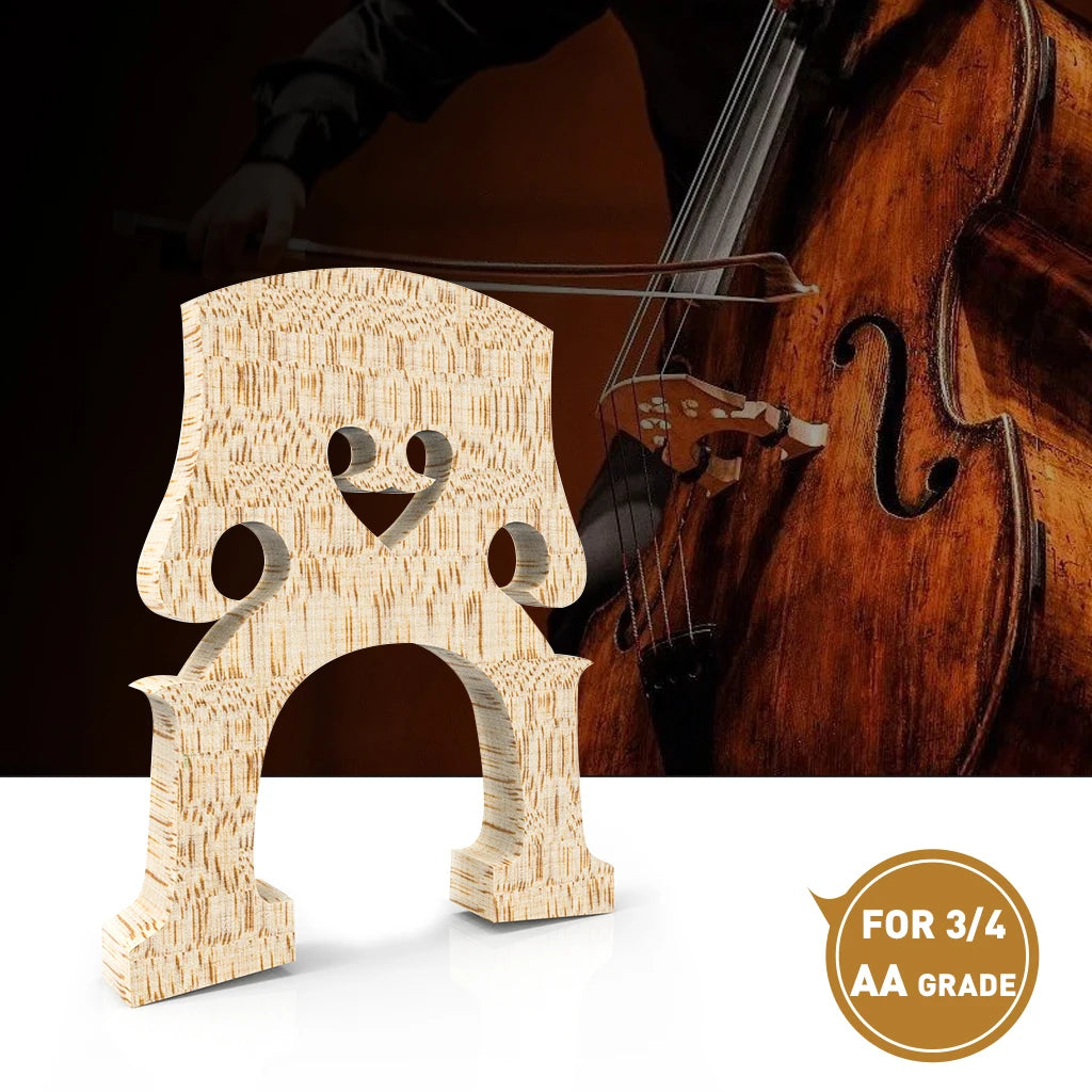 NAOMI TOP AA Grade Maple Double Bass Upright Bass Bridge Snowflake Pattern German Style Bridge