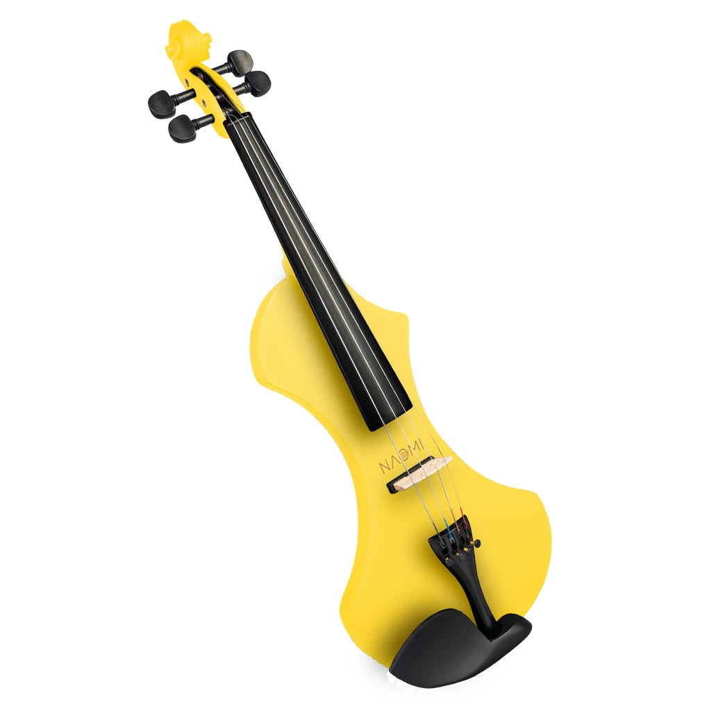 NAOMI Professional 4/4 Full Size Electric Violin Set w/ Brazilwood Bow+Nylon Protect Bag+Violin Strings+Rosin+Maple Bridge