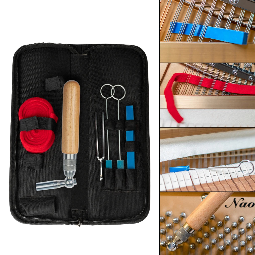 NAOMI Professional Piano Tuning Kit Tuner Star Head L-Shape Hammer Mute Tool Fork Repairing Accessories SET