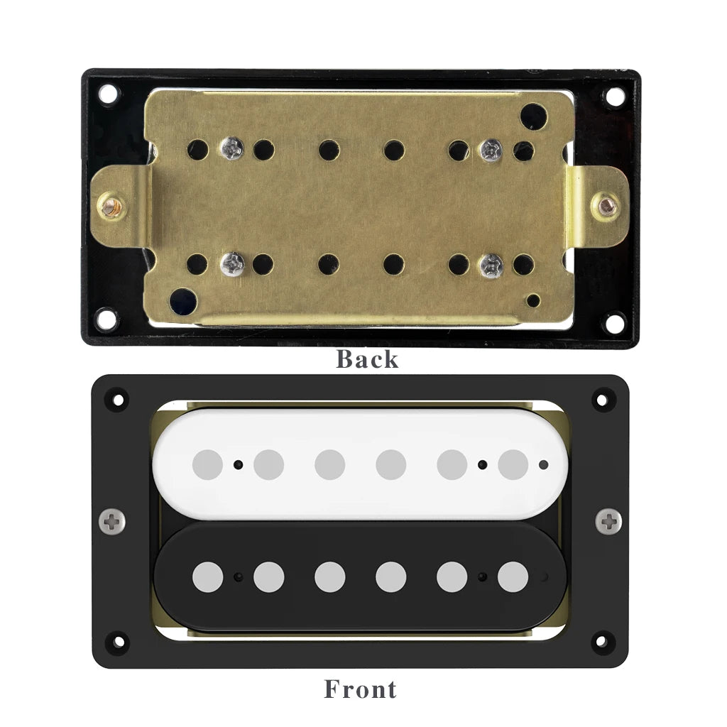 NAOMI Neck Humbucker Electric Guitar Pickup Zebra Dual Coil High Output Ceramic Magnet For LP Style Guitar 50mm