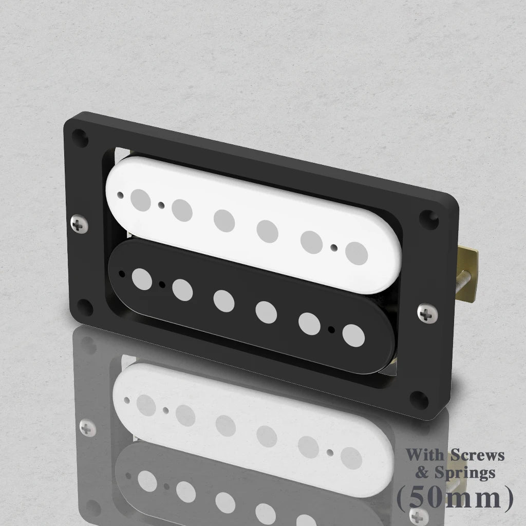 NAOMI Neck Humbucker Electric Guitar Pickup Zebra Dual Coil High Output Ceramic Magnet For LP Style Guitar 50mm