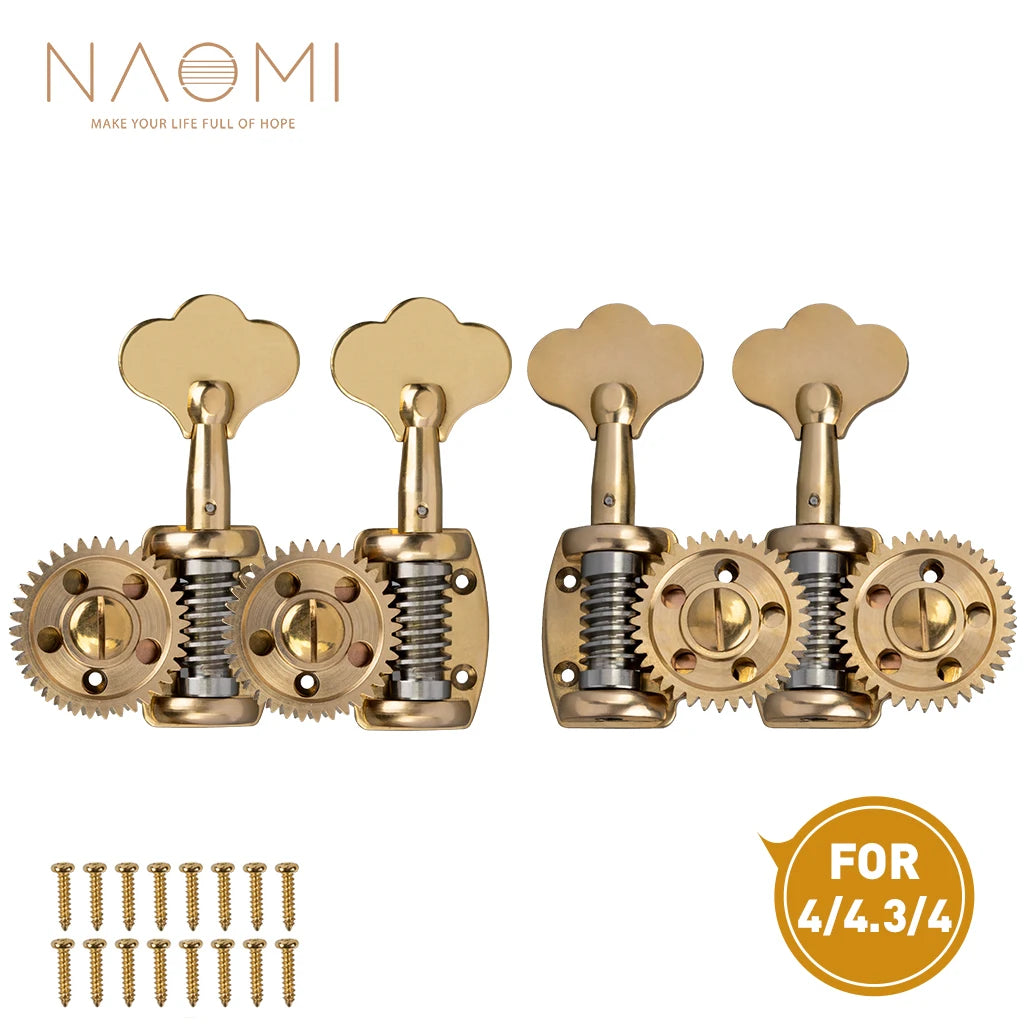 NAOMI Double Bass Tuning Pegs Tuner Set Dual Tuner Plate/Single Tuner/German Style Bass Tuner ContraBass Machine Head
