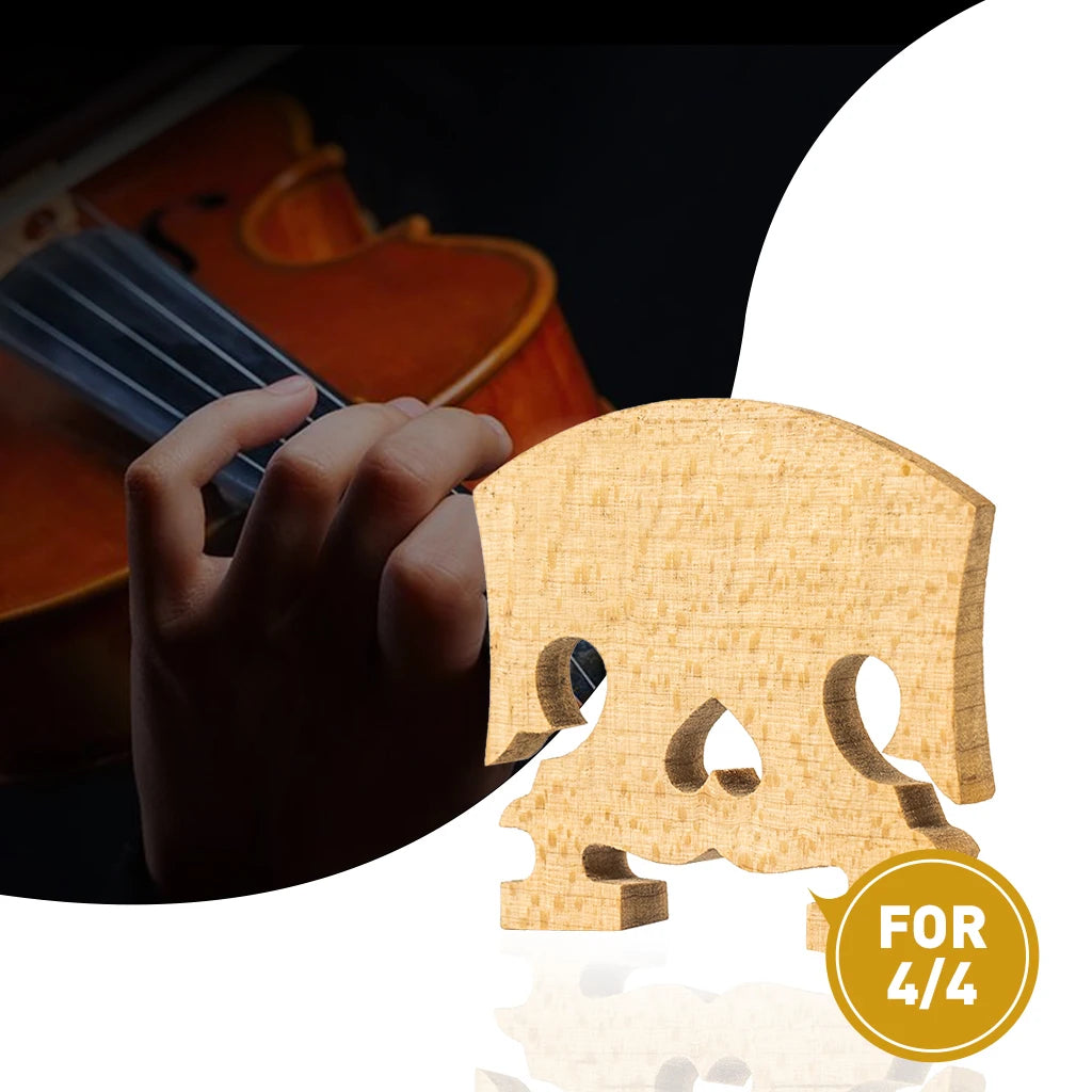 NAOMI 1PC-Maple Triditional 4/4 3/4 1/2 1/4 1/8 Size Violin Bridge Upside-Down Heart Baroque Violin Bridge