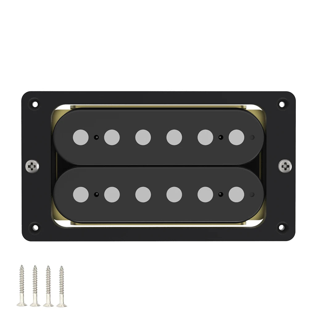 NAOMI Humbucker Electric Guitar Pickup Neck 50mm Ceramic Magnet Copper Base Plate w/ Cover Frame Mounting Ring High Output