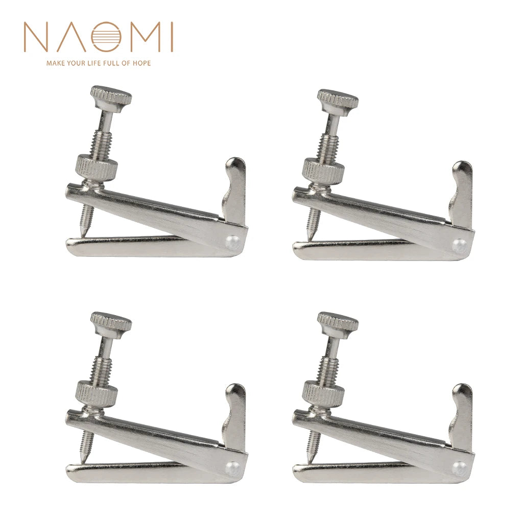 NAOMI 4pcs/1set Cello Fine Tuners Cello Parts String Adjuster Fine Tuner 3/4-4/4 Black/ Golden/Silver Cello Parts Accessories