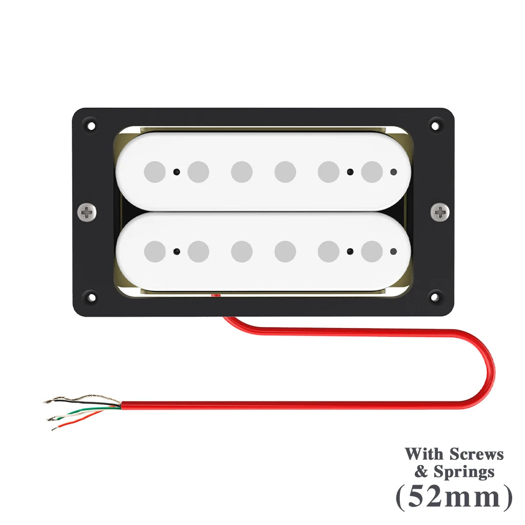 NAOMI Dual Coil Pickup Bridge 52mm w/ Humbucker Pickup Cover Frame Mounting Ring Ceramic Magnet For LP Style Guitar