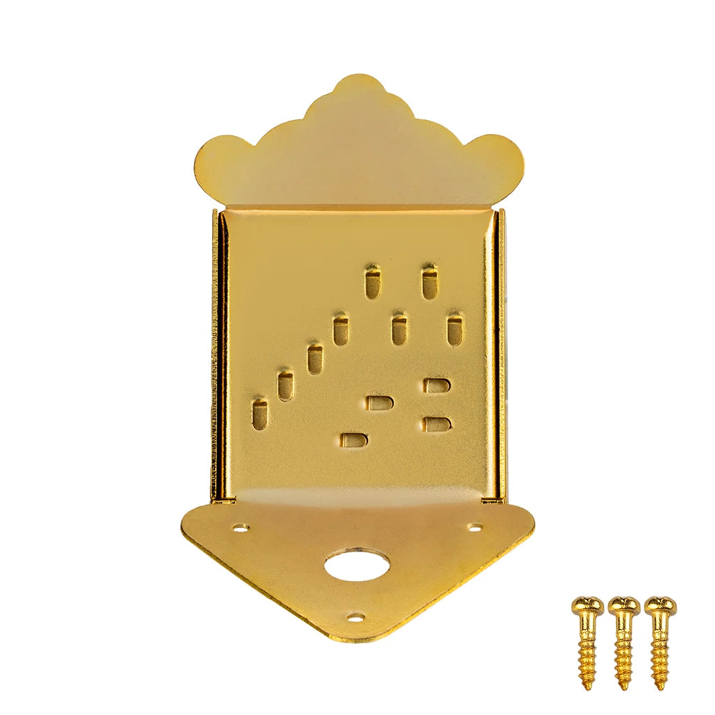 NAOMI Mandolin Tailpiece Mandolin Electroplated Metal Bridge Fit for Mandolin 8/10/12 Loop-End String(Golden/Silver/Black)