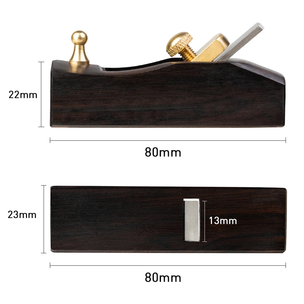 NAOMI European-Style Ebony Mini Plane Thumb Planer 5 Kinds Length Brass Screw 13mm Stainless Steel Blade Width Luthier Tool