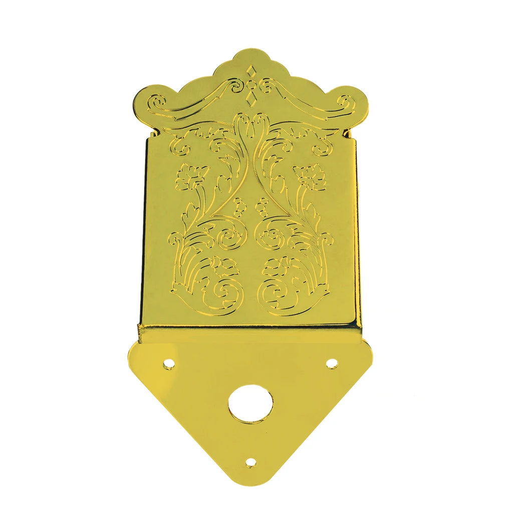 NAOMI Mandolin Tailpiece Mandolin Electroplated Metal Bridge Fit for Mandolin 8/10/12 Loop-End String Golden/Black/Chrome Optional