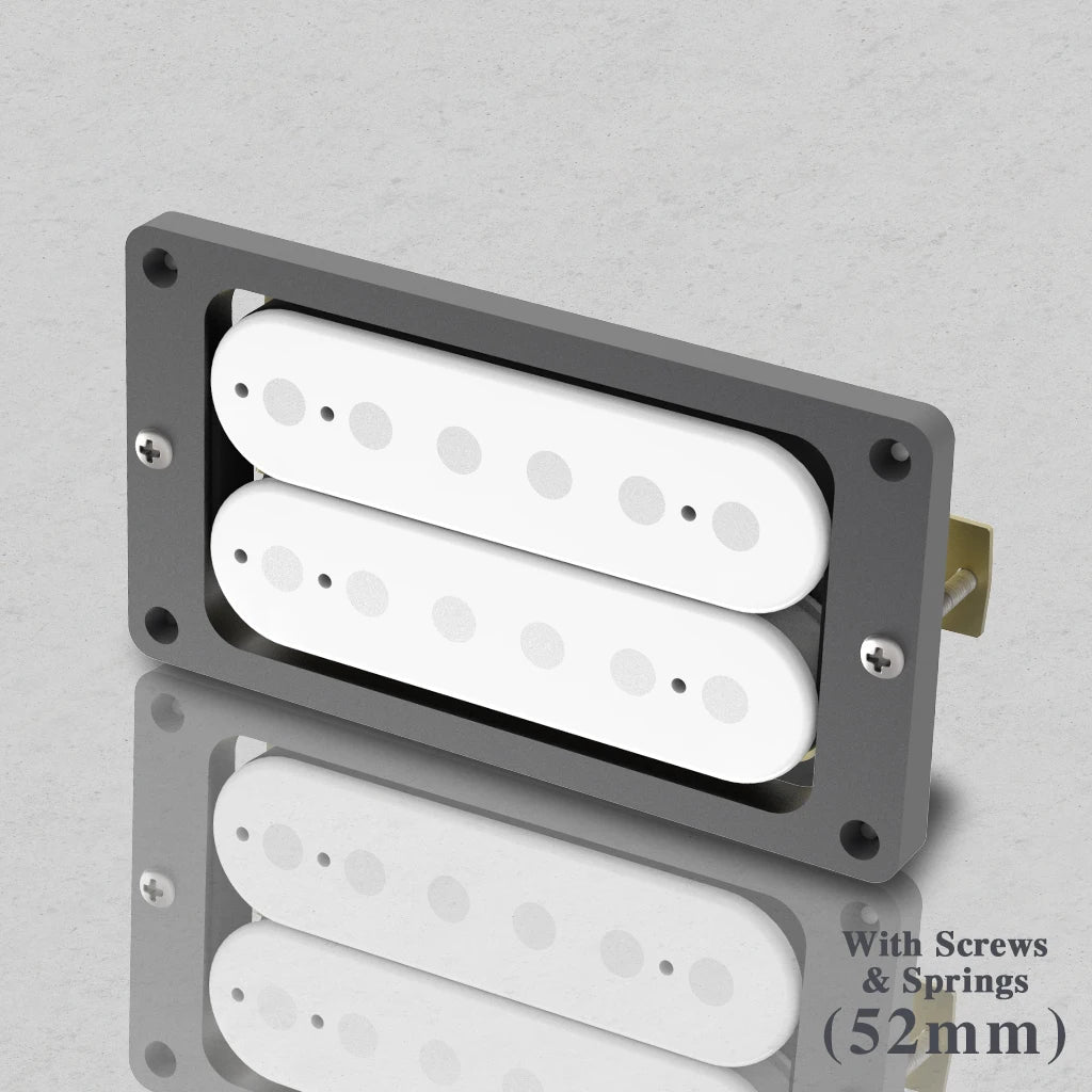 NAOMI Dual Coil Pickup Bridge 52mm w/ Humbucker Pickup Cover Frame Mounting Ring Ceramic Magnet For LP Style Guitar