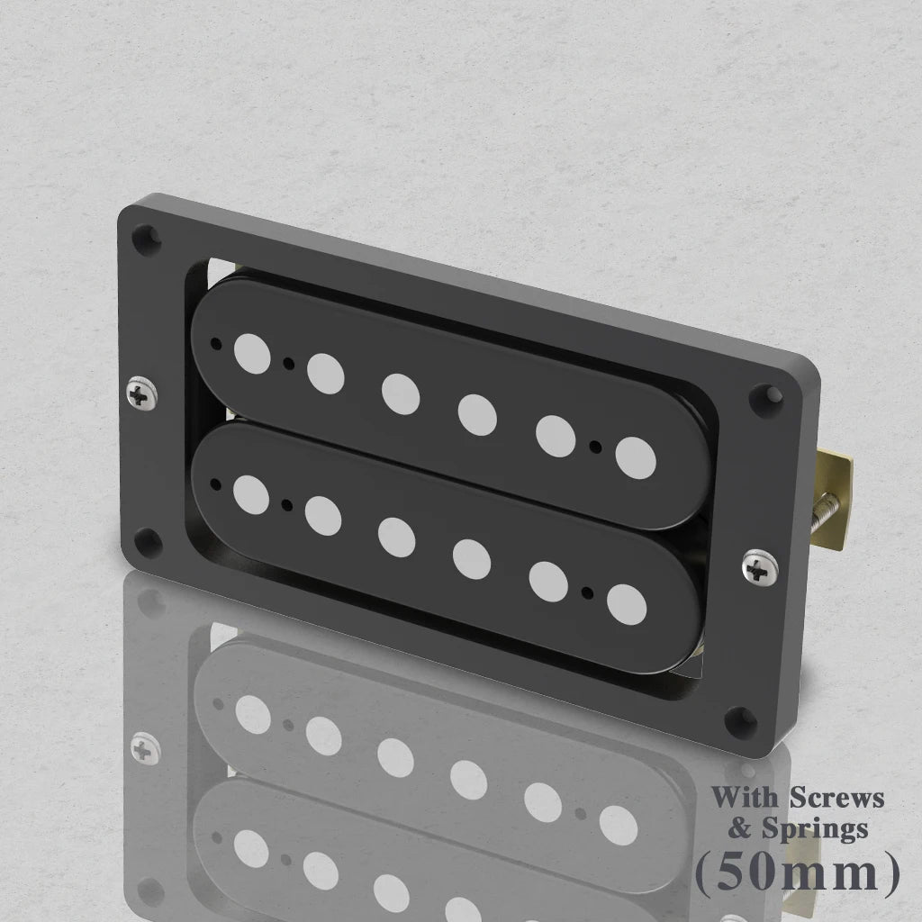 NAOMI Humbucker Electric Guitar Pickup Neck 50mm Ceramic Magnet Copper Base Plate w/ Cover Frame Mounting Ring High Output