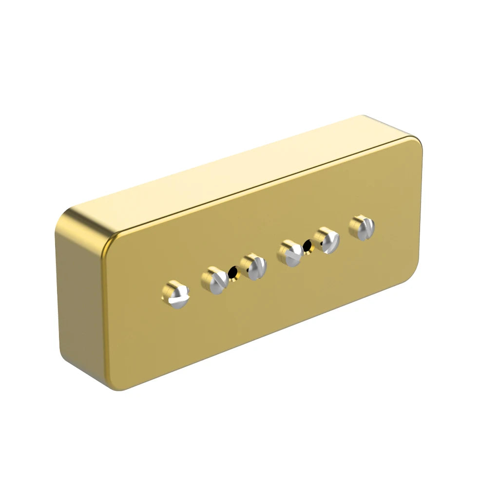 NAOMI 2pcs P90 Soapbar Pickup Bridge & Neck Single Coil Pickup Set Golden Metal Cover Ceramic Magnet For Electric Guitar Parts