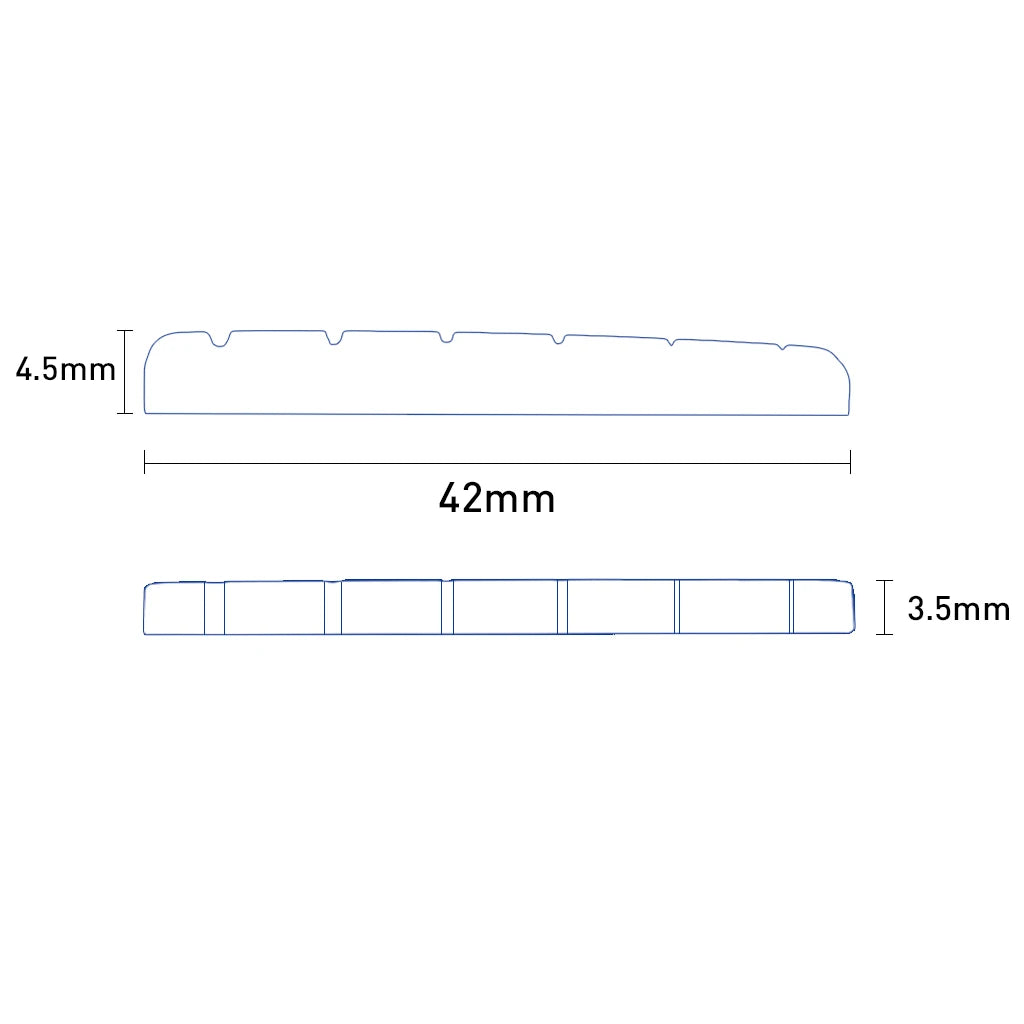 NAOMI 40pcs Buffalo Bone Guitar Bridge Nut Saddle Blank Ivory Like For 6 String Classical Acoustic Guitar Parts Accessories